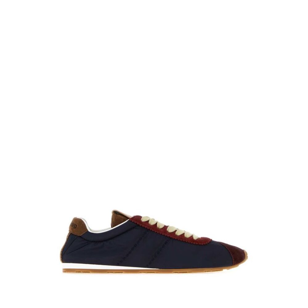 Miu Miu Women Multicolor Fabric And Suede Plume Sneakers
